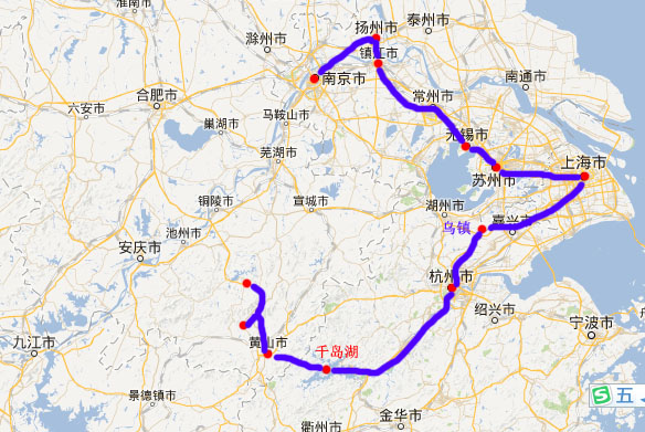 为什么?   驻马店到南京苏州杭州无锡上海的地图直行进入京沪高速13.图片